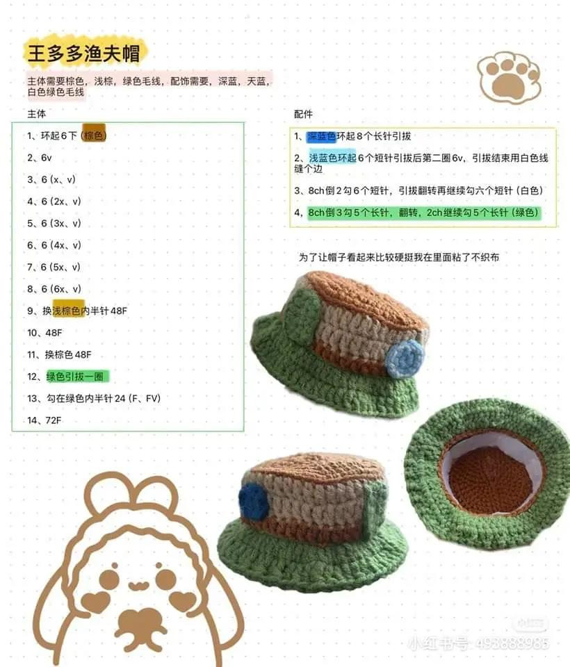 Amigurumi Wang Duoduo Doll Pattern Chart