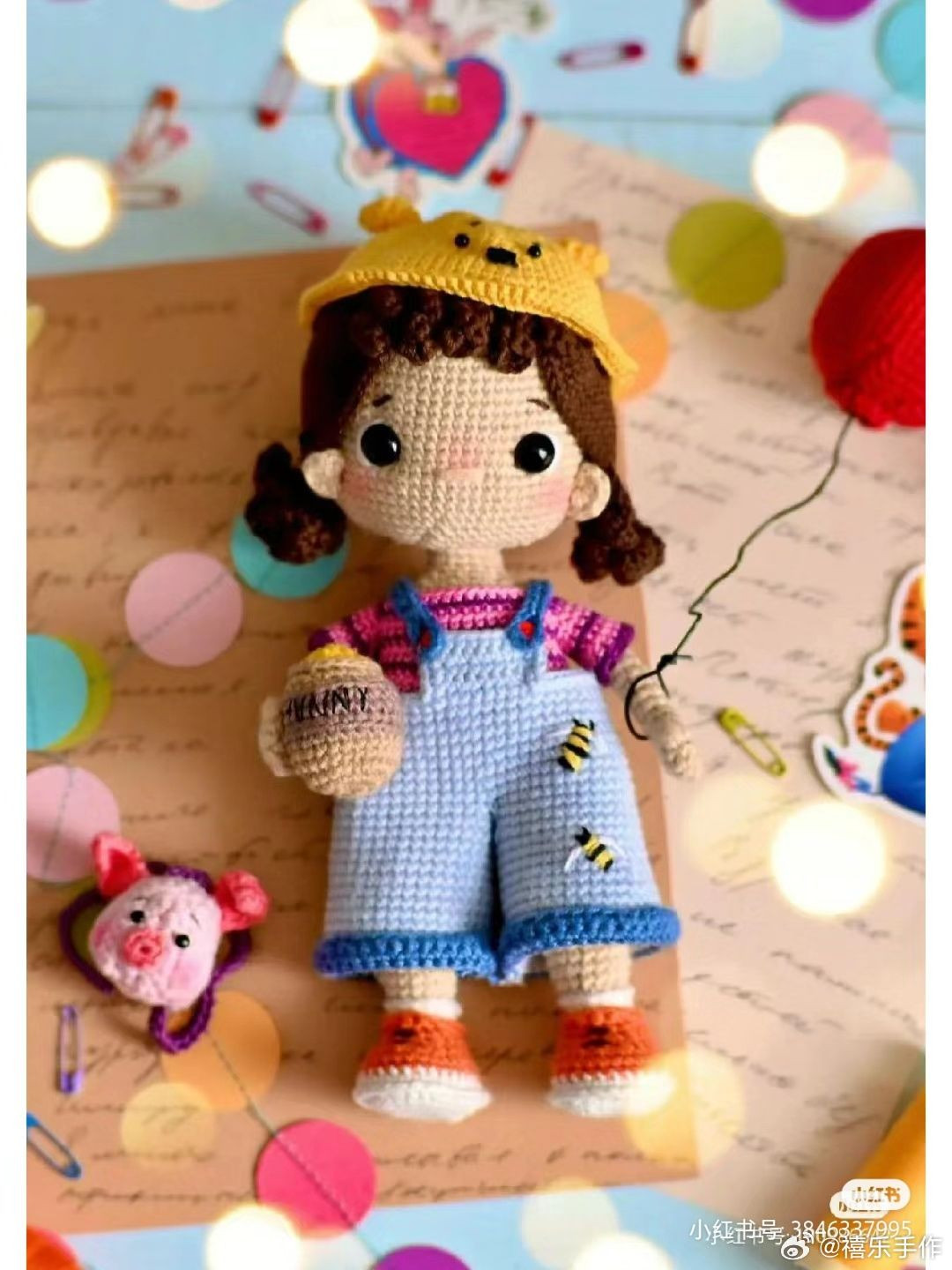 Amigurumi Winnie the Pooh Girl Doll Crochet Pattern Tutorial