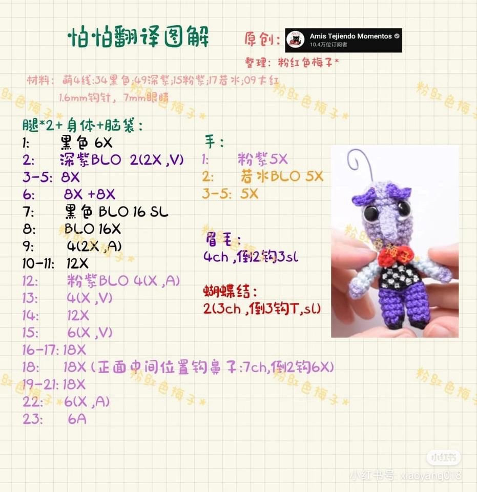 Amis Tejindo Moments Crochet Doll Patterns: Joy, Sadness, Anger, Disgust and Fear Amigurumi Charts