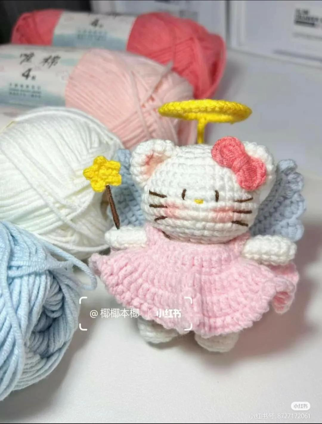 Angel Kitty Cat Amigurumi Crochet Pattern Chart