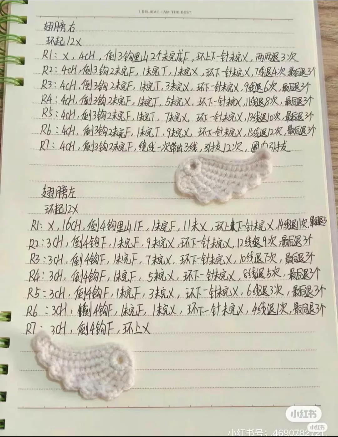 Angel Kitty Cat Amigurumi Crochet Pattern Chart