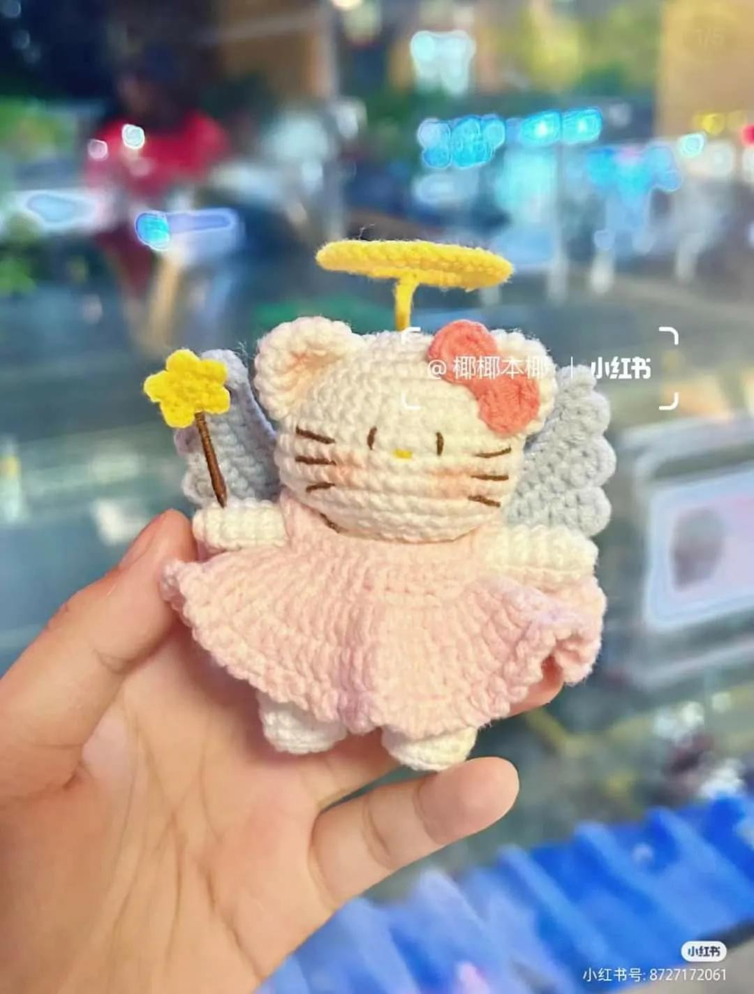 Angel Kitty Cat Amigurumi Crochet Pattern Chart