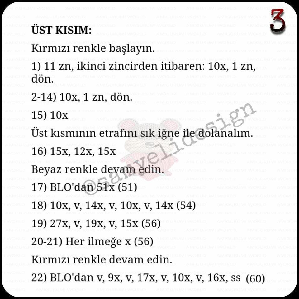 Araba Tarifi: Amigurumi Kırmızı Araba Örgü Deseni ve Malzemeleri