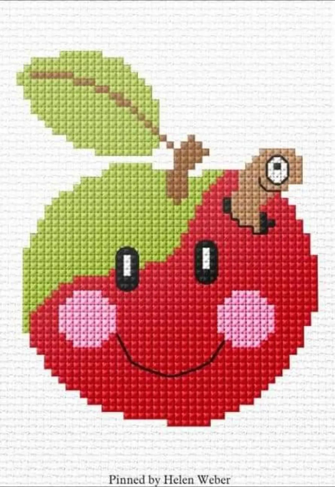 Assorted Pixel Charts for Cross Stitch: Ladybug, Frog, Mouse Kitchen Towel, Teddy Bears, and Parrot Patterns
