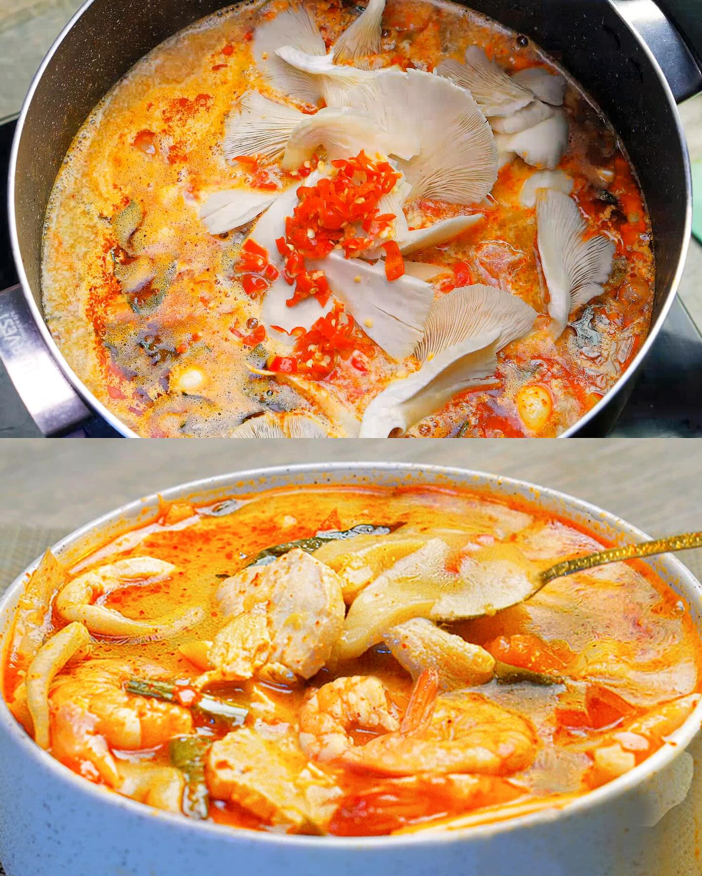 Authentic Tom Yum Talay Nam Khon: Creamy Thai Seafood Soup Recipe