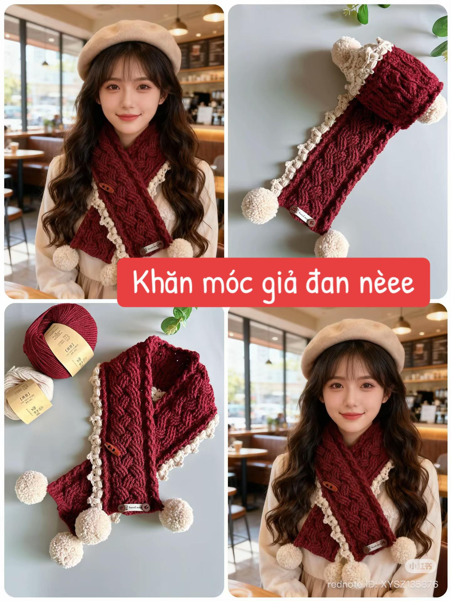 Autumn Maple Velvet Scarf Crochet Pattern