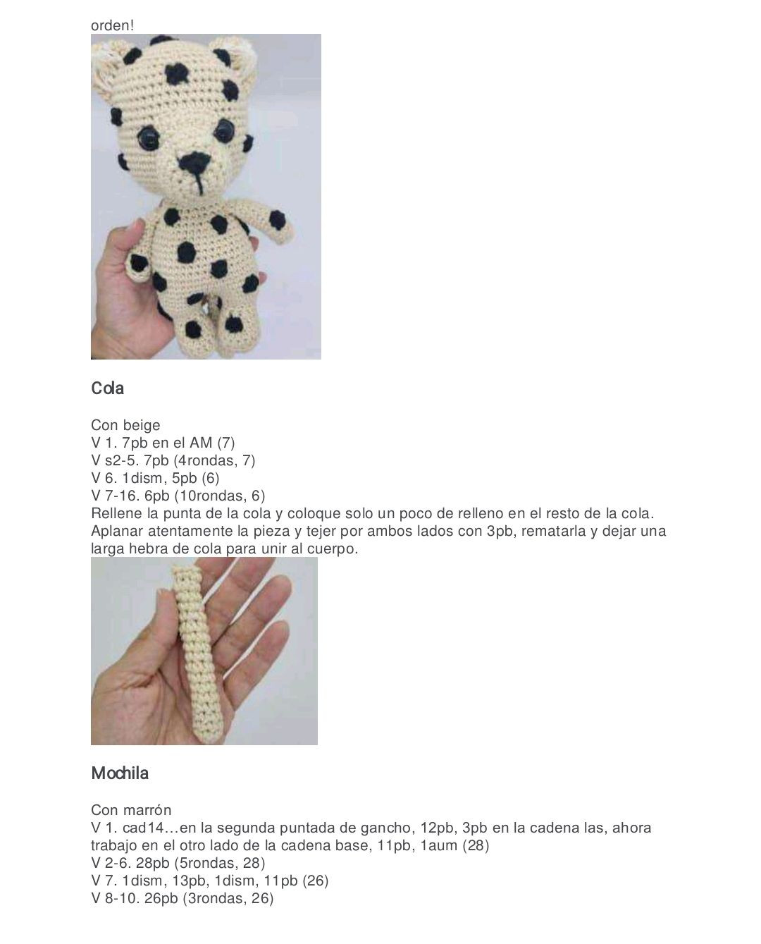 Aventurero Tigre Amigurumi Patrón Gratis PDF