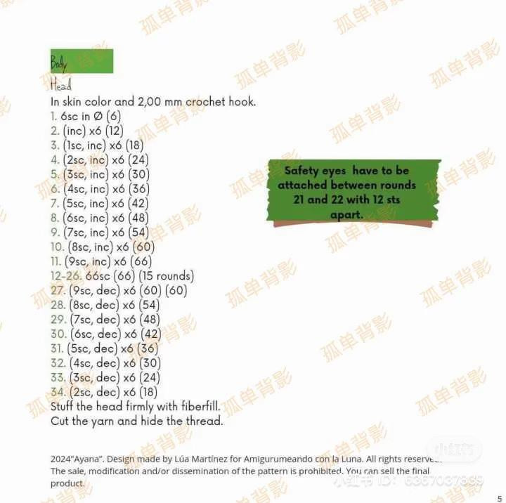 Ayana Amigurumi Crochet Pattern: Complete Doll Chart with Instructions