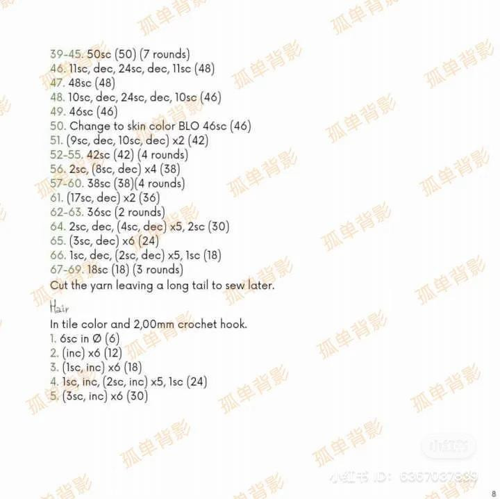 Ayana Amigurumi Crochet Pattern: Complete Doll Chart with Instructions