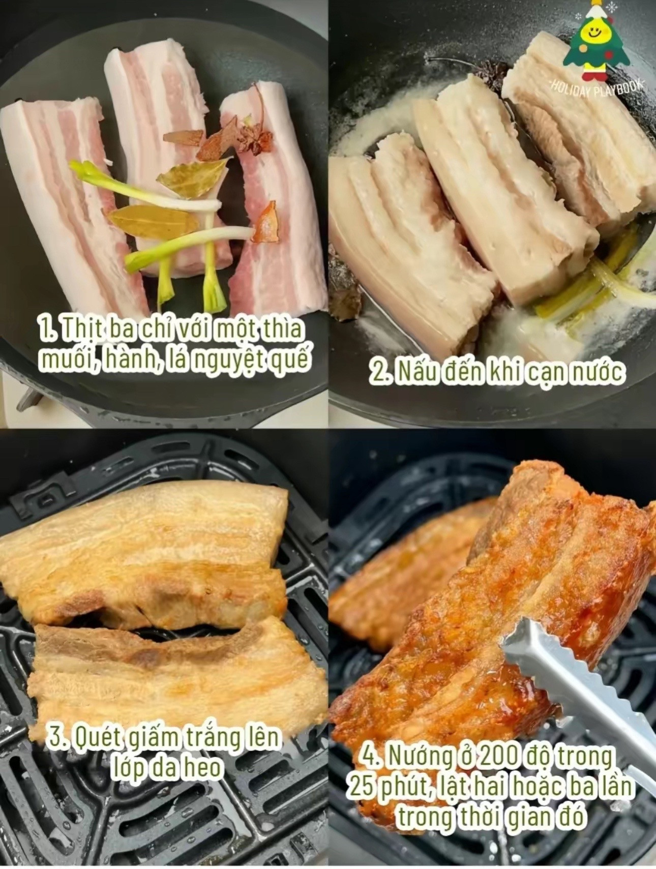 Ba chỉ nướng giòn rụm, không ngấy chút nào, thơm xiu lun