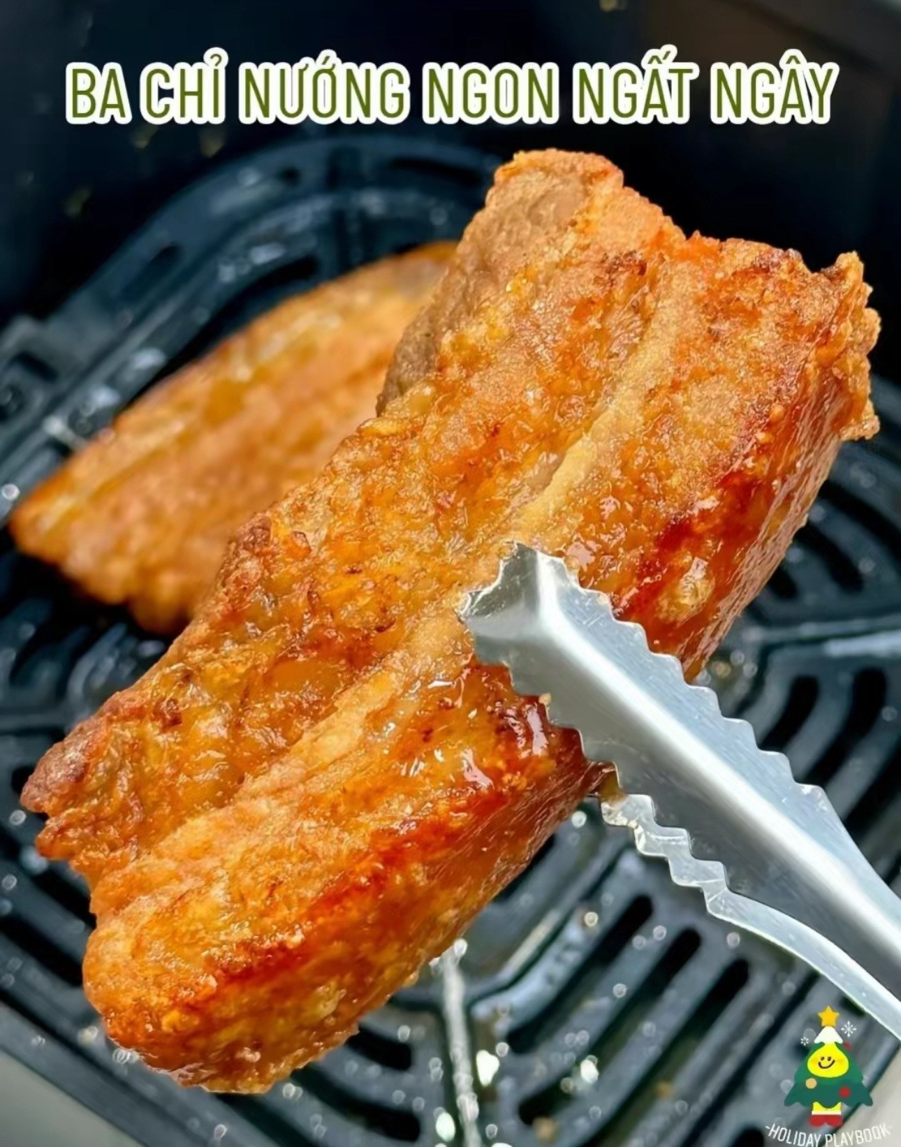 Ba chỉ nướng giòn rụm, không ngấy chút nào, thơm xiu lun