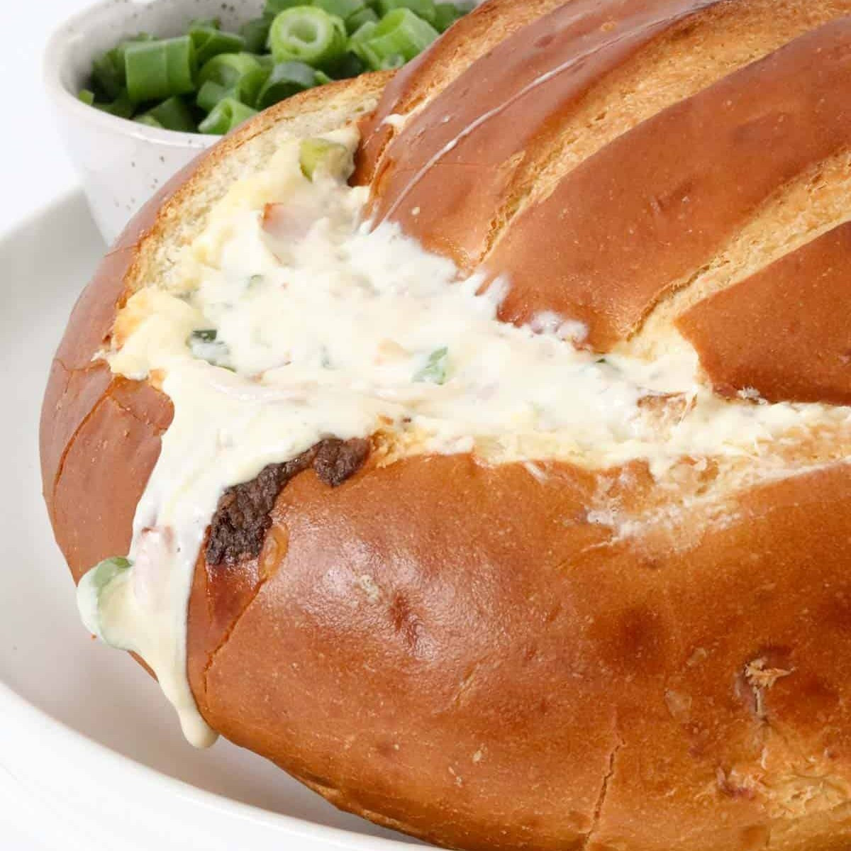 Bacon and Cheese Cob Loaf: Hot, Cheesy, Creamy Party Dip Recipe