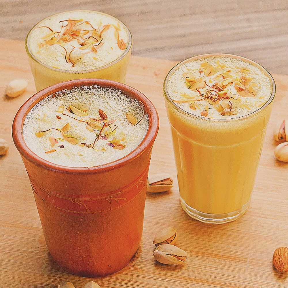 Badam Milk: Rich & Creamy Royal Almond Drink with Saffron and Pistachios