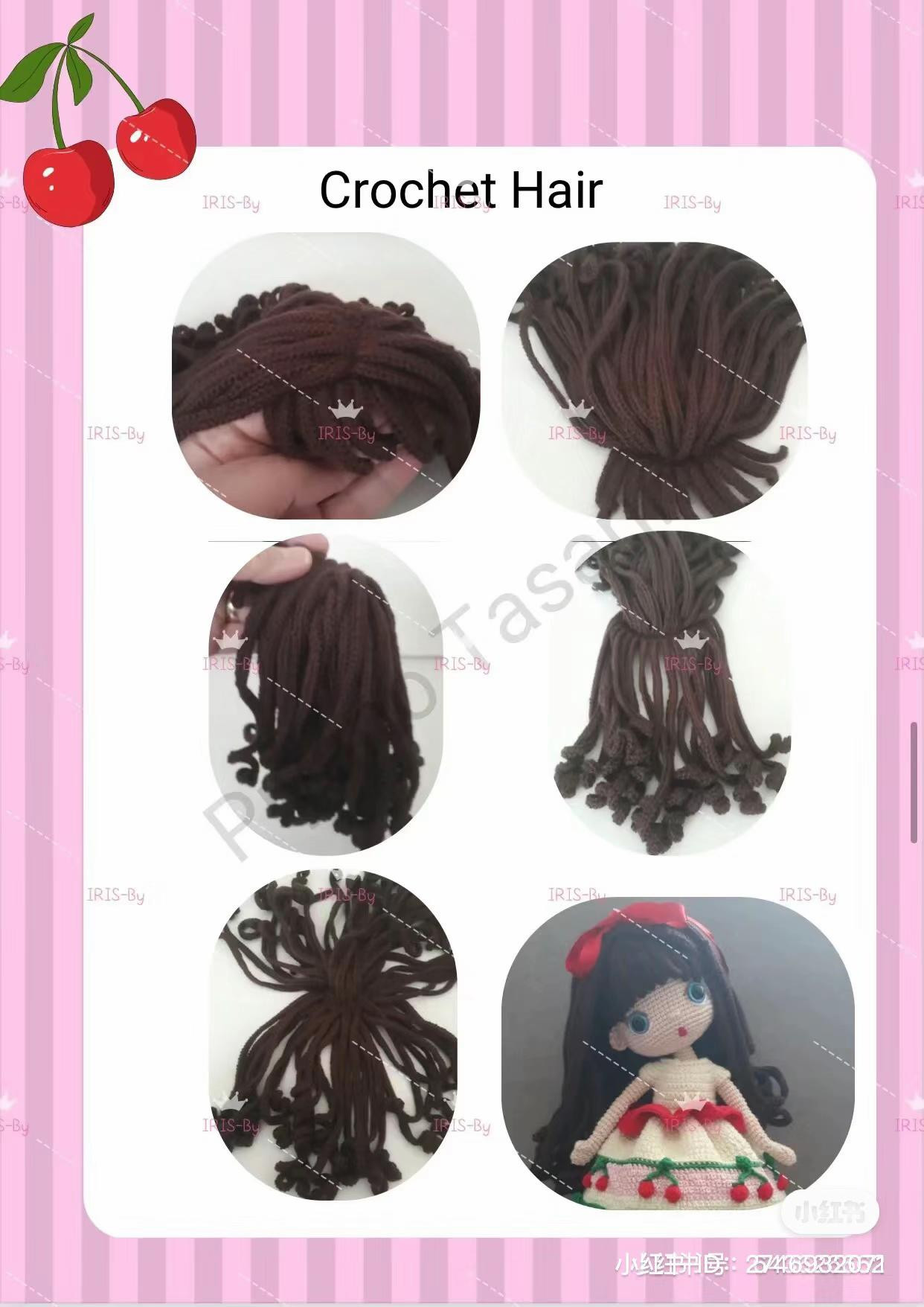 Balca Doll Crochet Pattern: Cherry Dress and Hair Tutorial