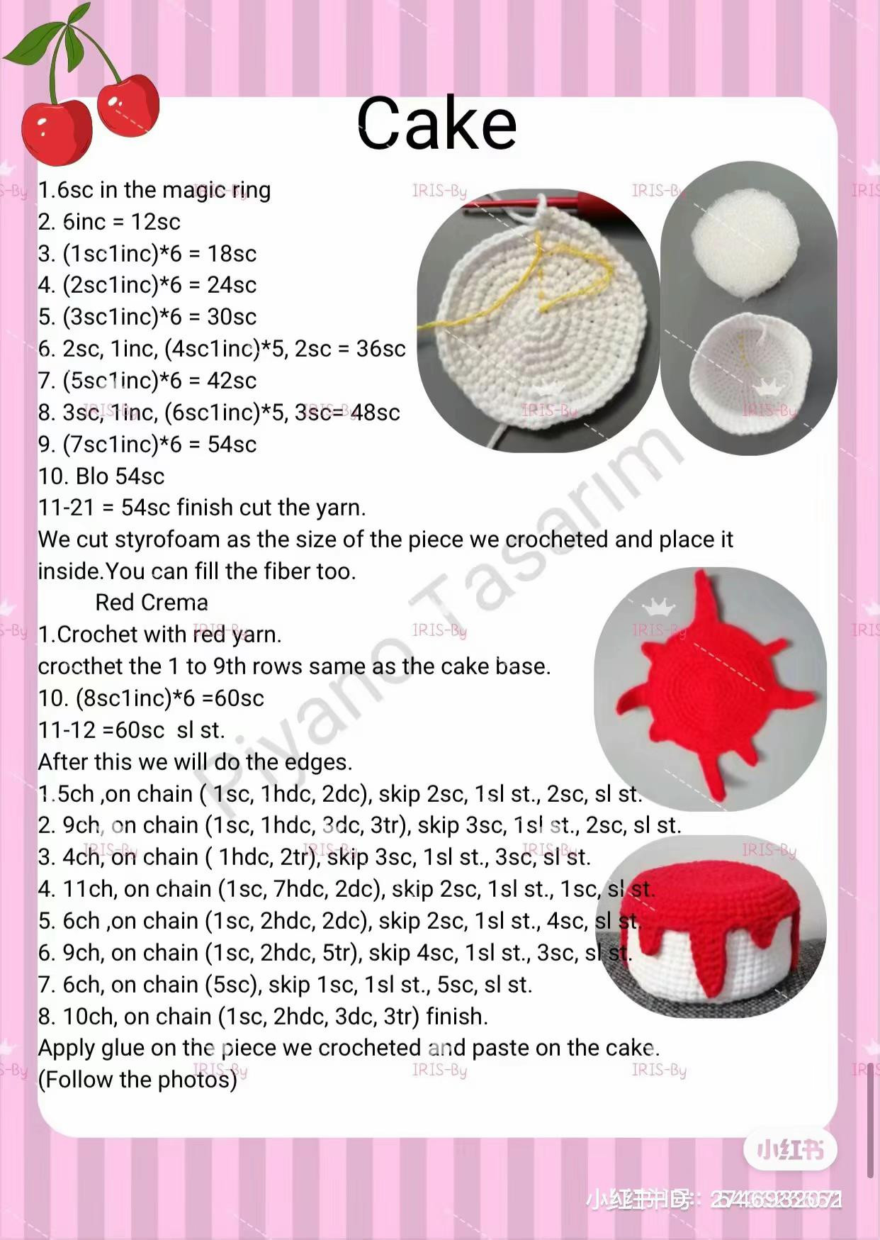 Balca Doll Crochet Pattern: Cherry Dress and Hair Tutorial