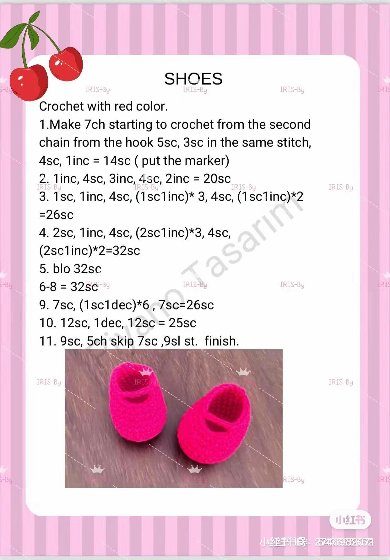 Balca Doll Crochet Pattern: Cherry Dress and Hair Tutorial