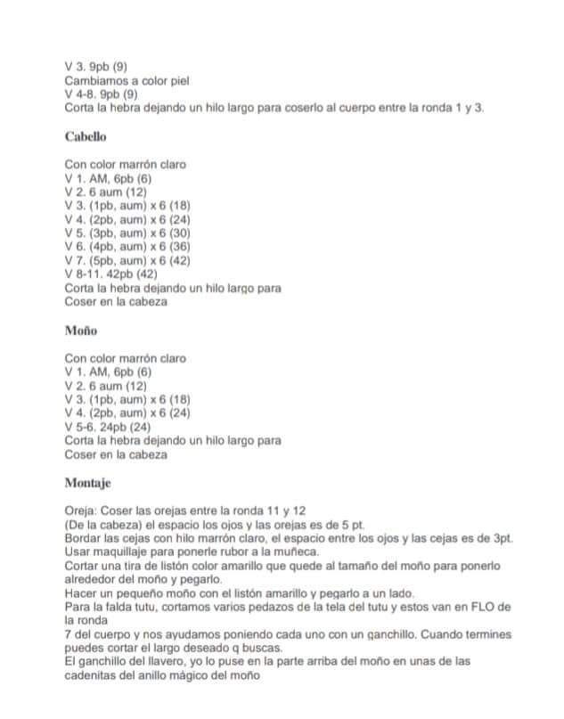 Ballerina Amigurumi Doll PDF Pattern Free