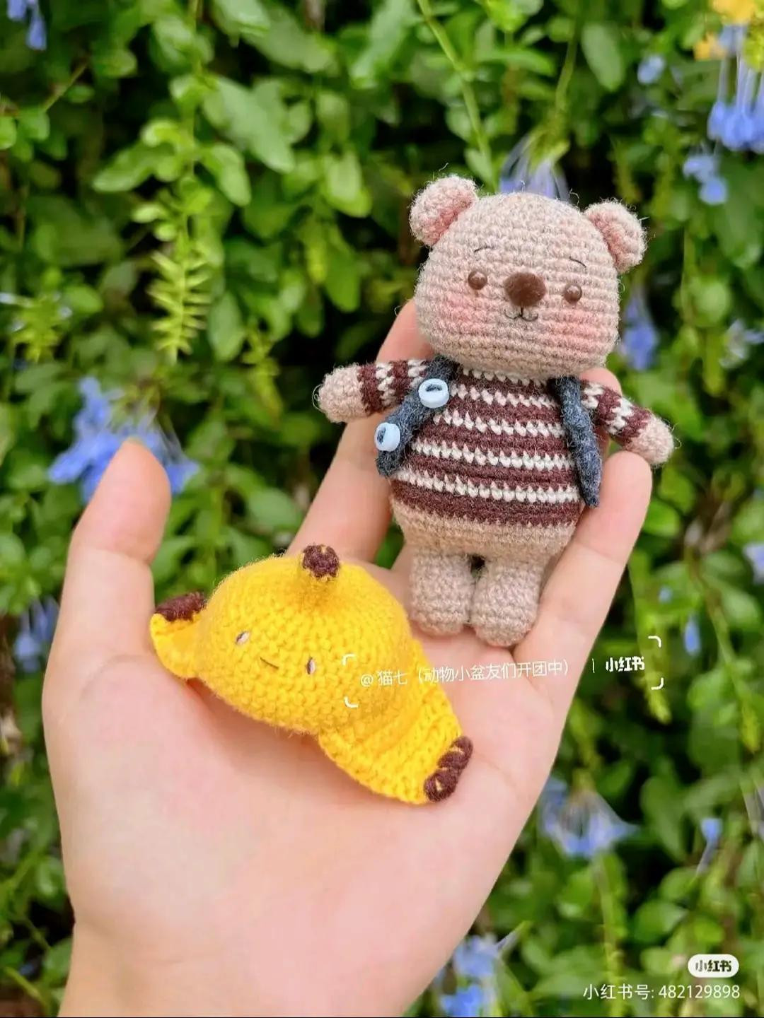 Banana Bear and Green Duck Banana Hat Crochet Patterns