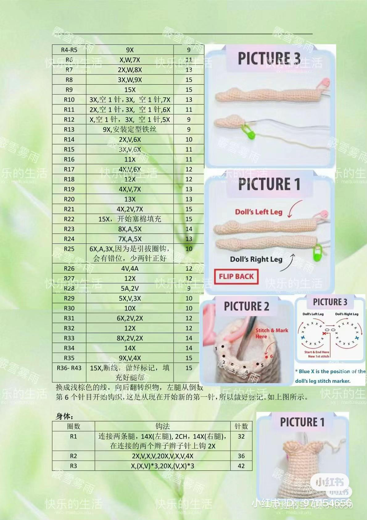 Bảng hướng dẫn chi tiết cách móc búp bê công chúa tóc vàng mặc váy xanh