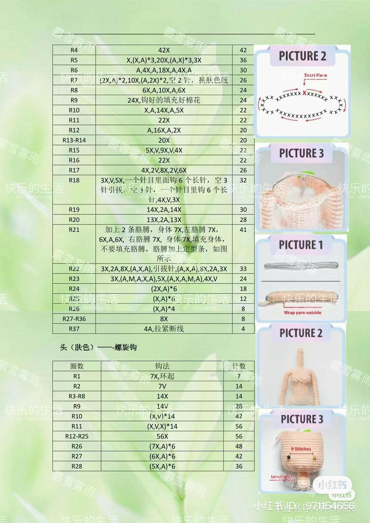 Bảng hướng dẫn chi tiết cách móc búp bê công chúa tóc vàng mặc váy xanh