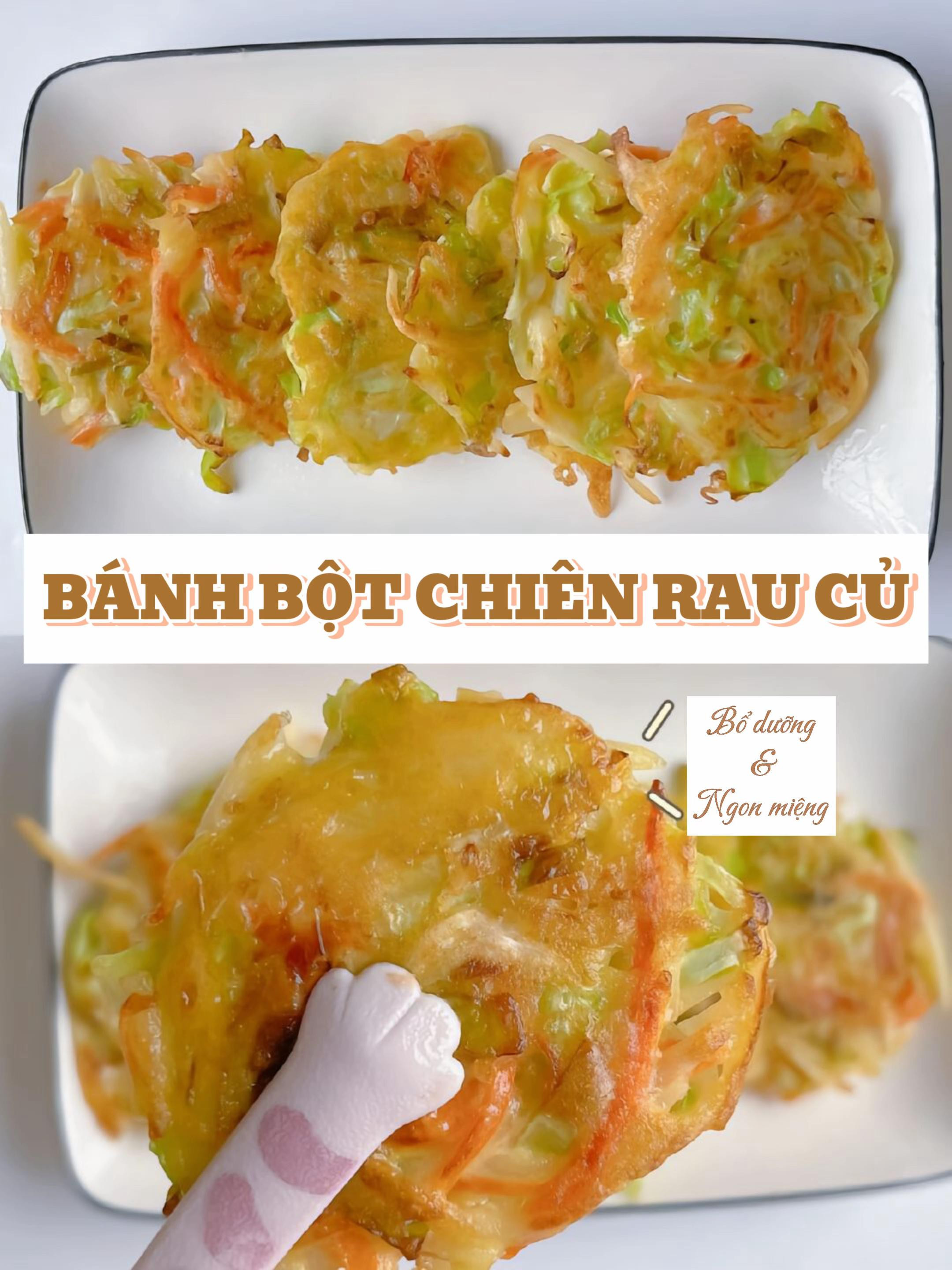 Bánh Bột Chiên Rau Củ: Công thức làm bánh giòn thơm từ bắp cải, cà rốt và khoai tây cho bé ăn dặm