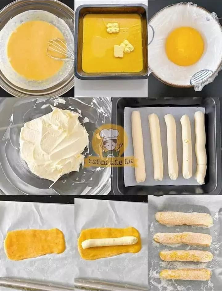 Bánh cuốn khoai lang nhân phô mai dừa