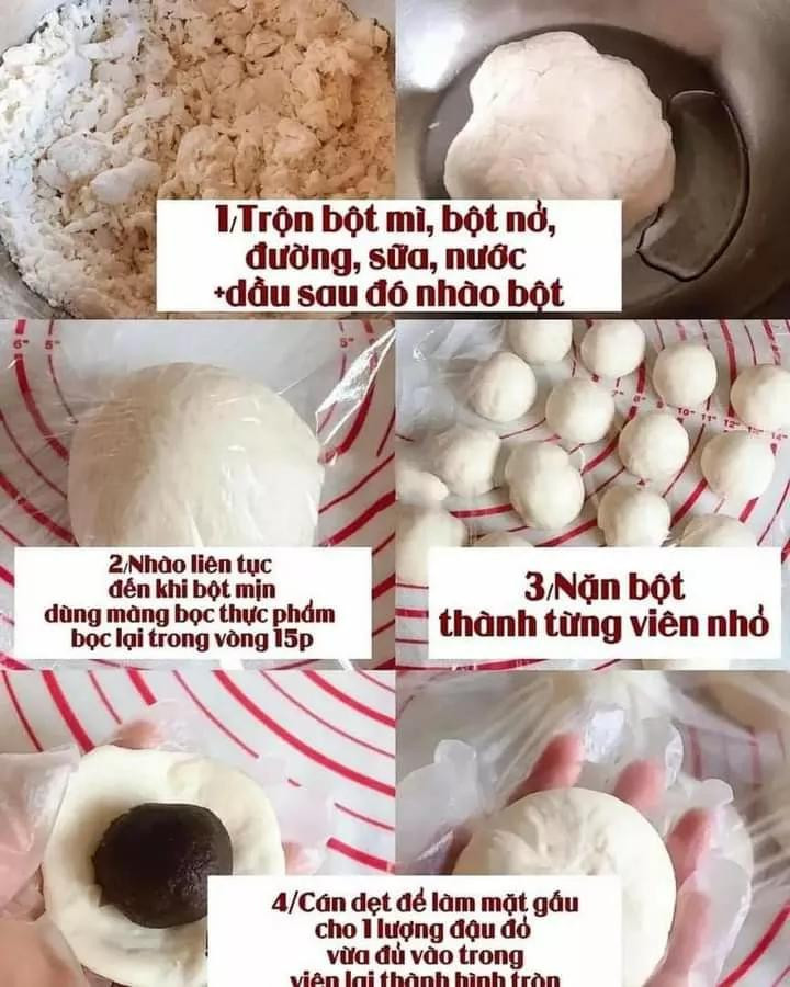 Bánh gấu cute nhân đậu đỏ thơm béo, hướng dẫn làm chi tiết từng bước