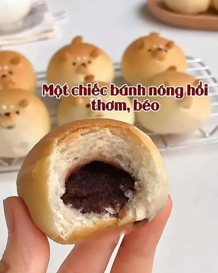 Bánh gấu cute nhân đậu đỏ thơm béo, hướng dẫn làm chi tiết từng bước