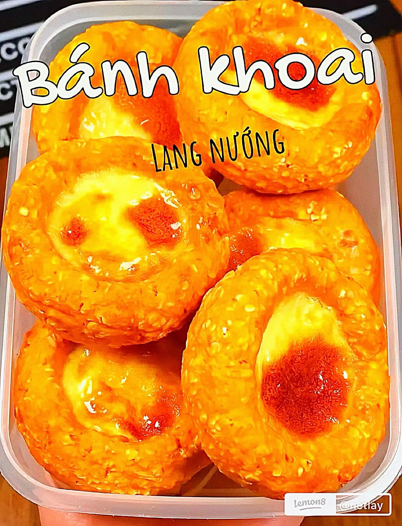 Bánh khoai lang nướng yến mạch trứng sữa