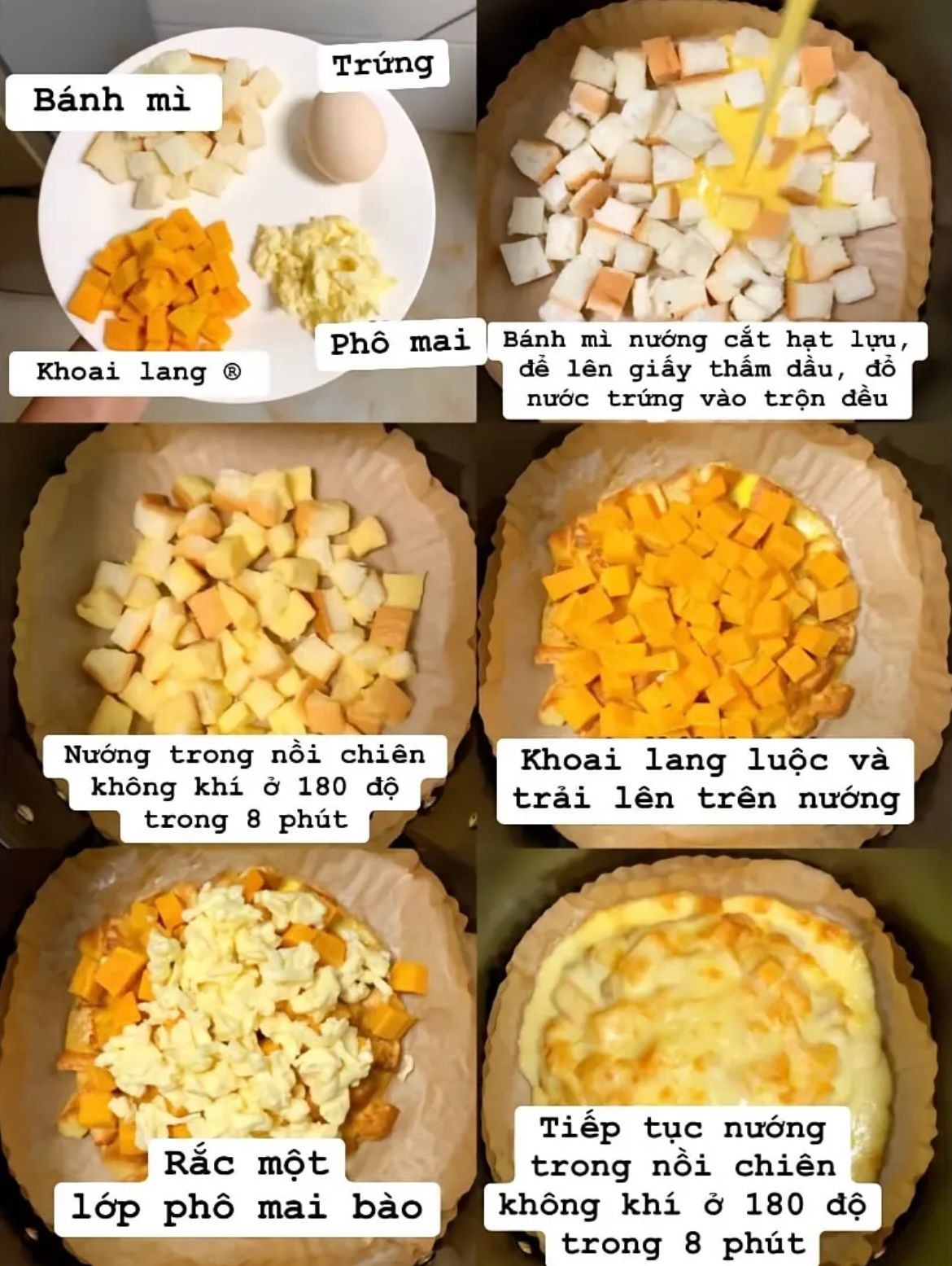 Bánh mì khoai lang nướng phô mai béo ngậy