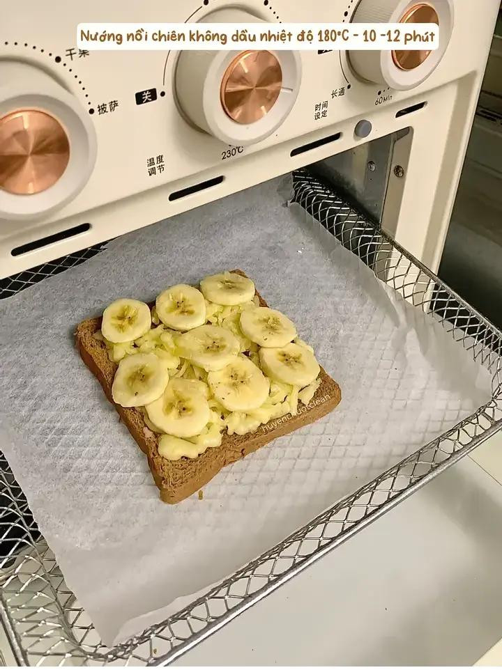 Bánh mì nướng chuối phô mai mozzarella - Bữa sáng nhanh gọn healthy