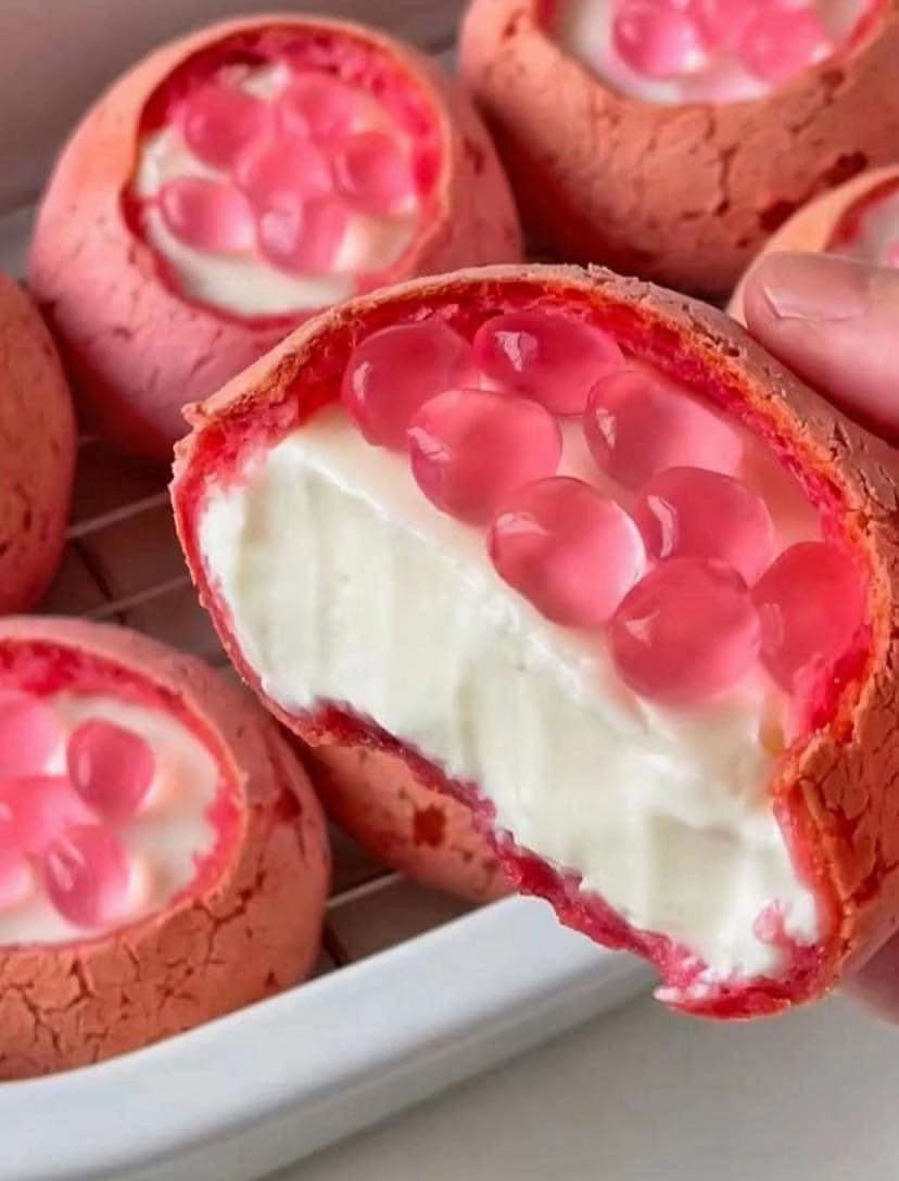 Bánh pudding sữa chua Mochi đào tự làm