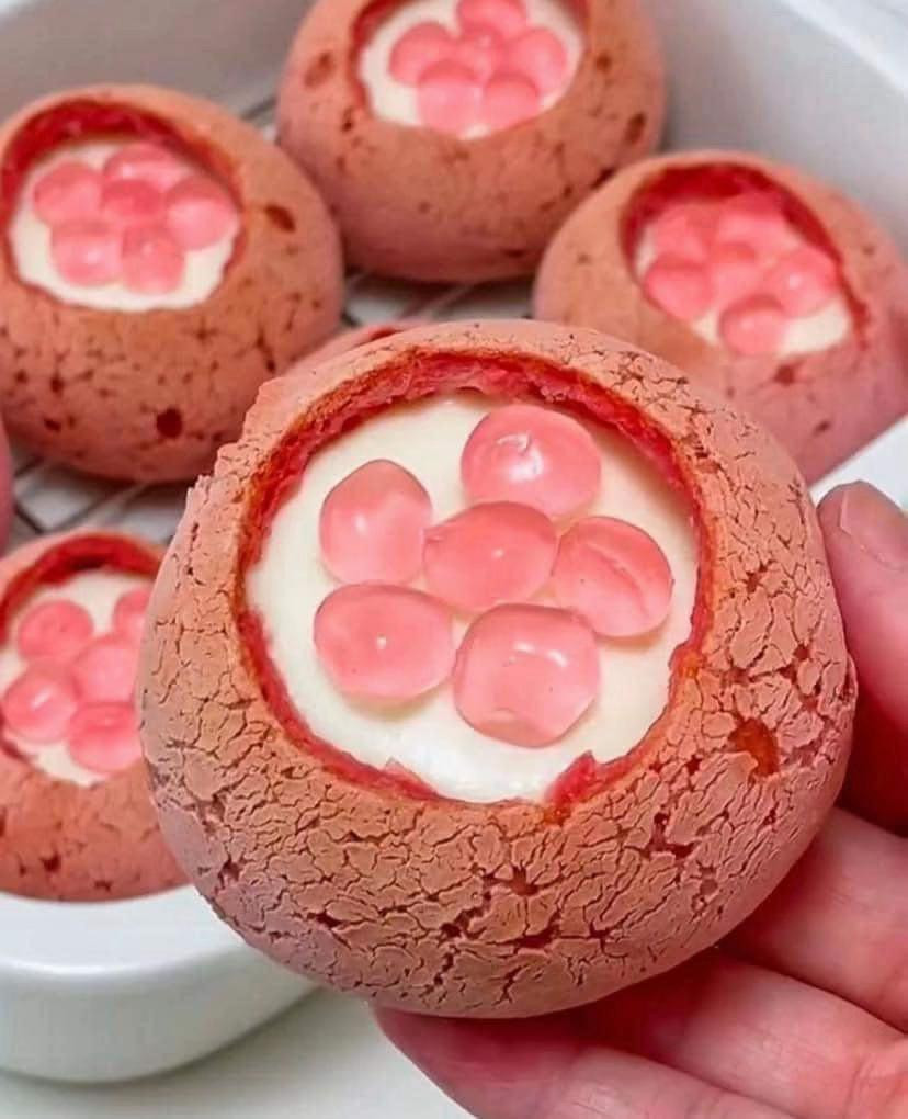 Bánh pudding sữa chua Mochi đào tự làm