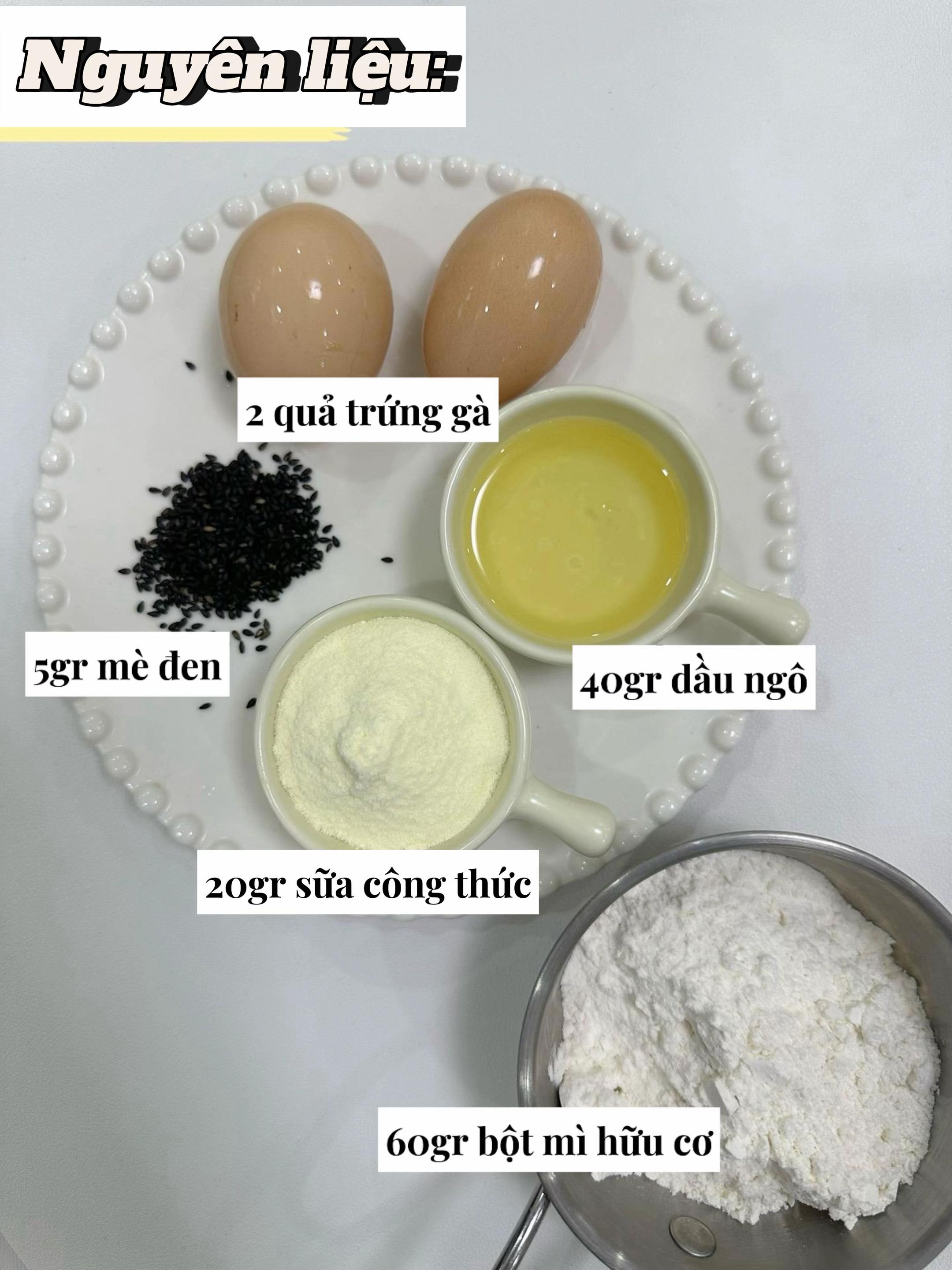 Bánh quy mè đen thơm giòn béo bổ cho bé, công thức làm bánh quy dinh dưỡng từ trứng gà và sữa công thức