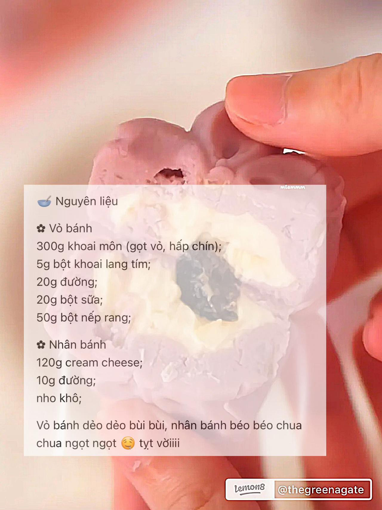 Bánh trung thu khoai tím phô mai không cần lò