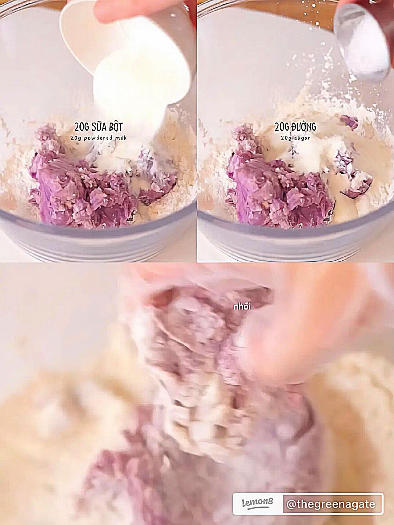 Bánh trung thu khoai tím phô mai không cần lò