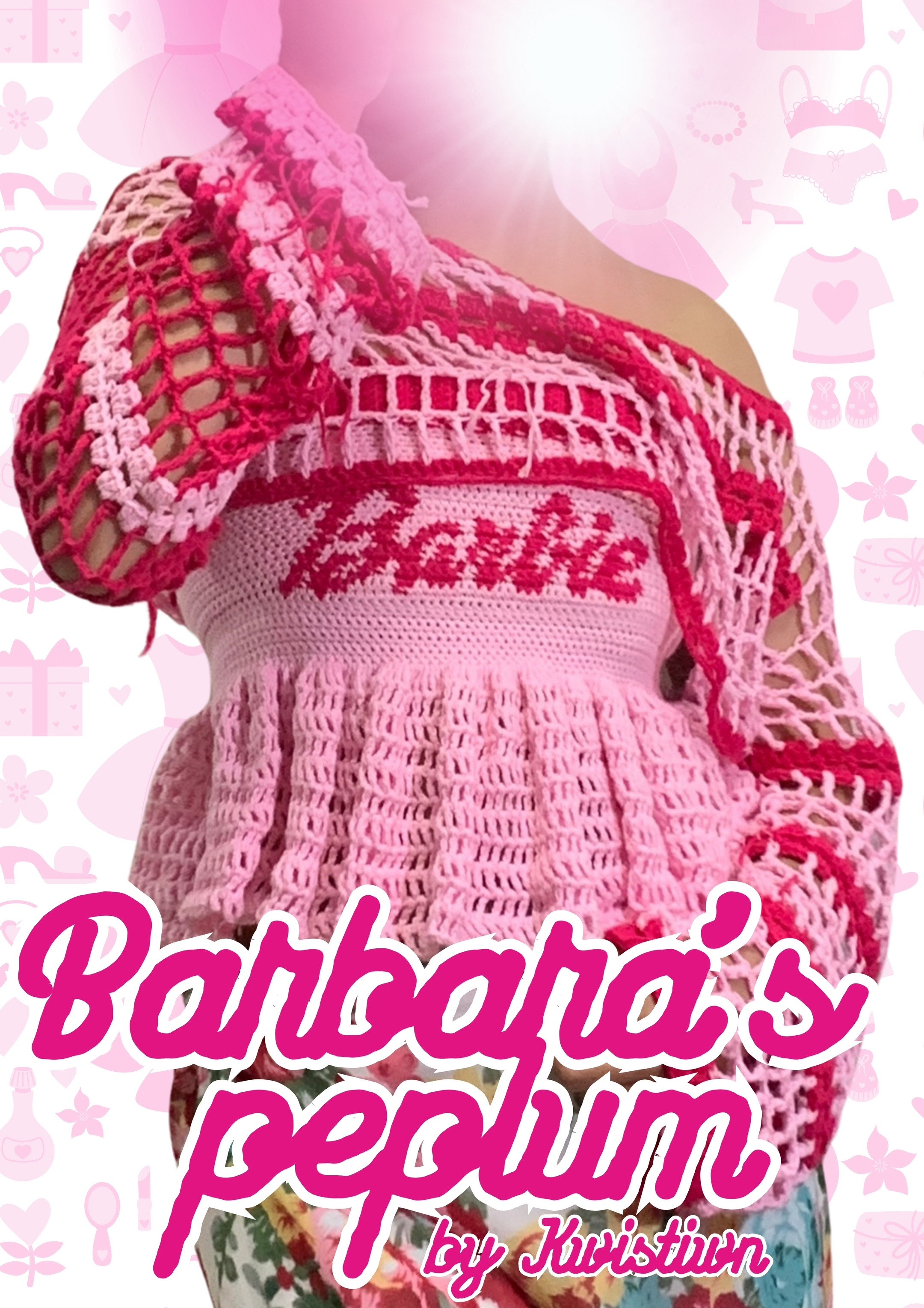 Barbara's Peplum Free Crochet Pattern: Barbie Inspired Pink Top with Ruffles