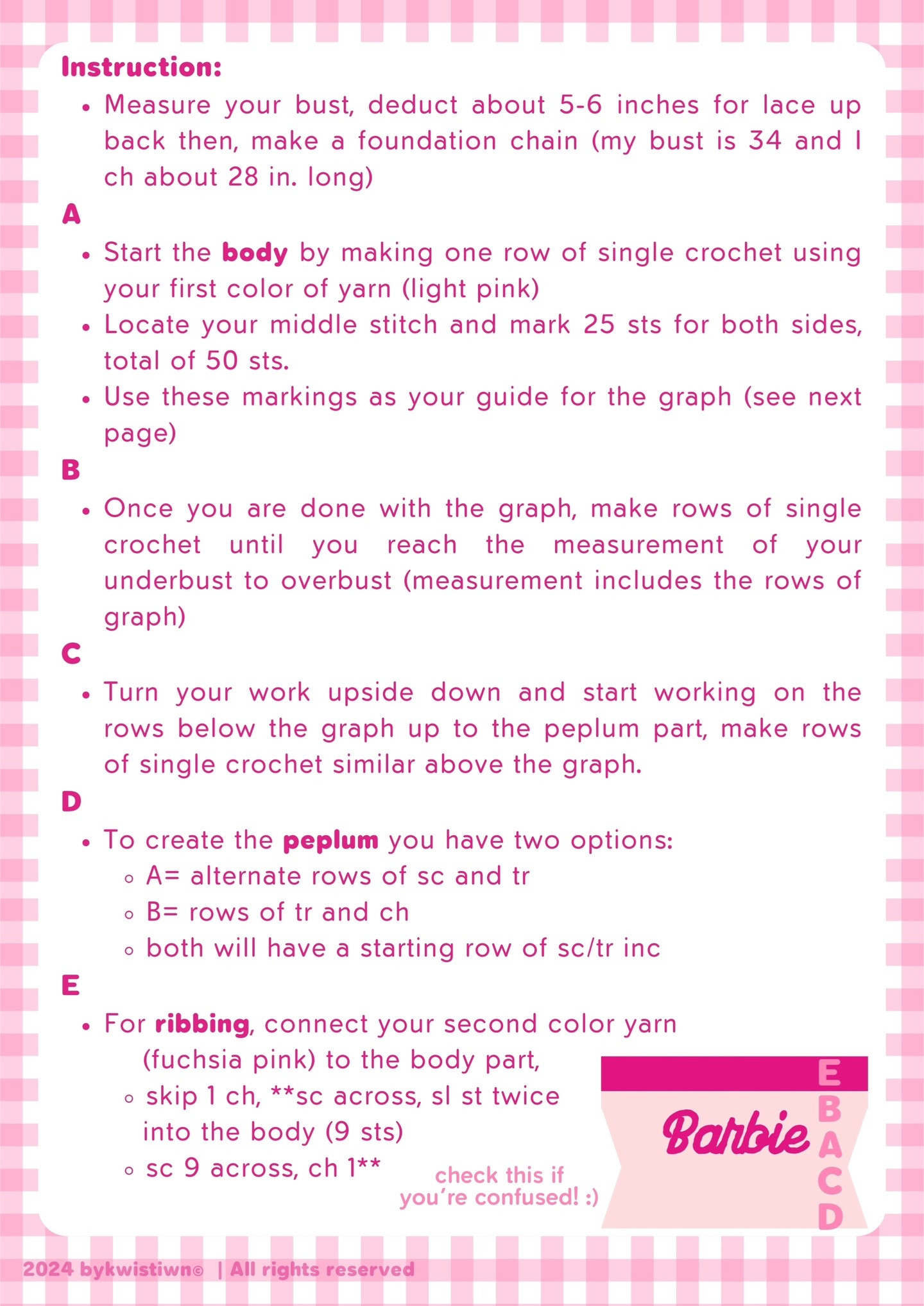 Barbara's Peplum Free Crochet Pattern: Barbie Inspired Pink Top with Ruffles