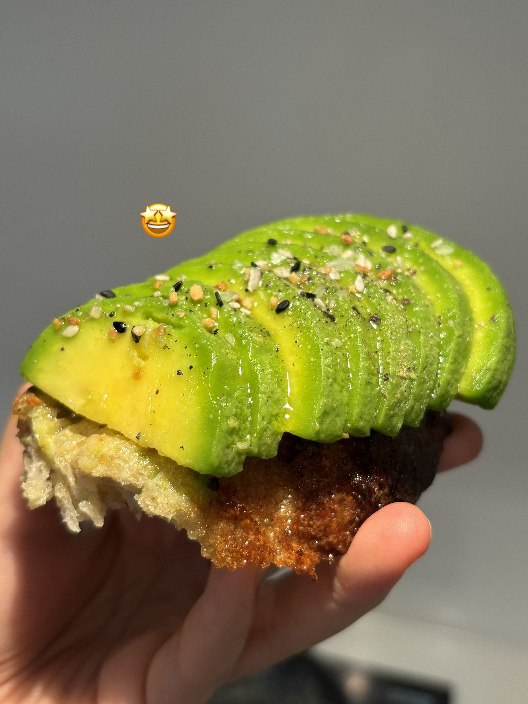 Basic Avocado Toast and Folded Eggs Recipe on Sourdough Bread