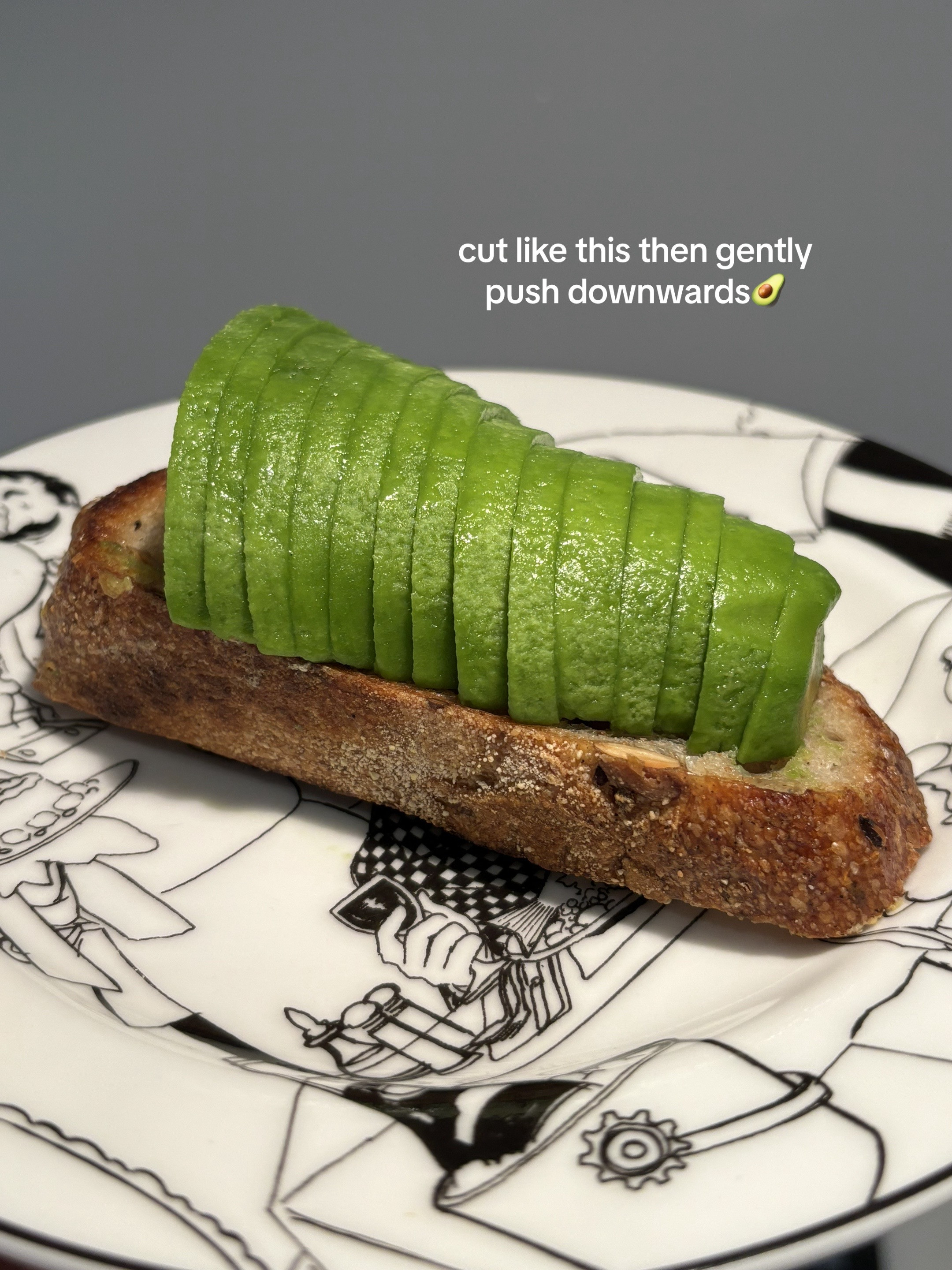 Basic Avocado Toast and Folded Eggs Recipe on Sourdough Bread