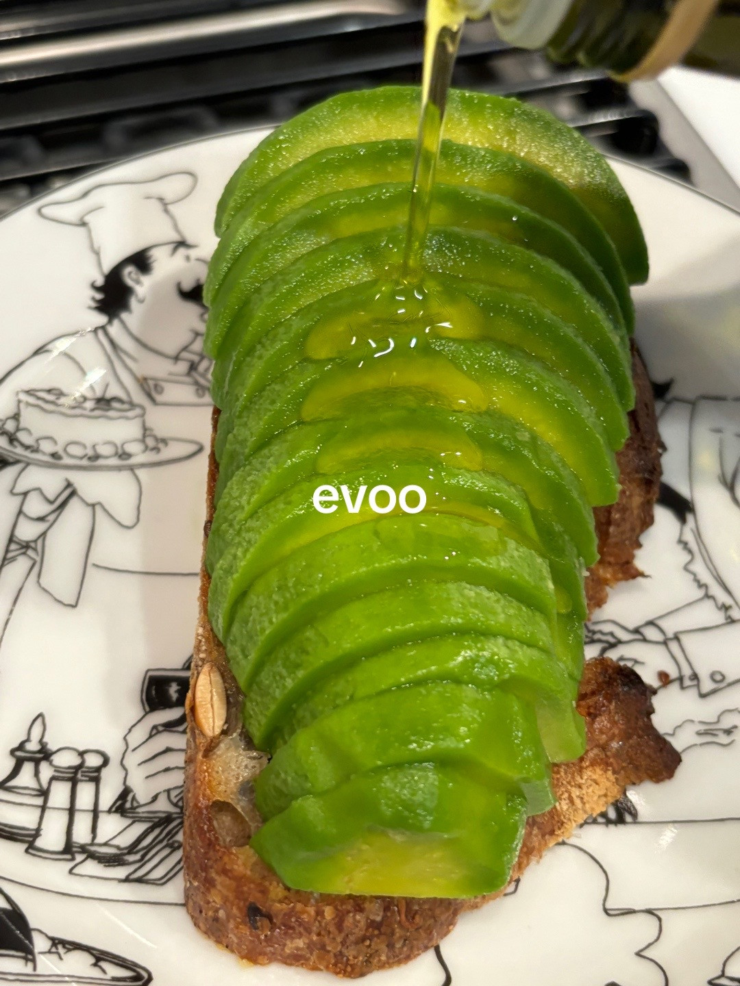 Basic Avocado Toast and Folded Eggs Recipe on Sourdough Bread