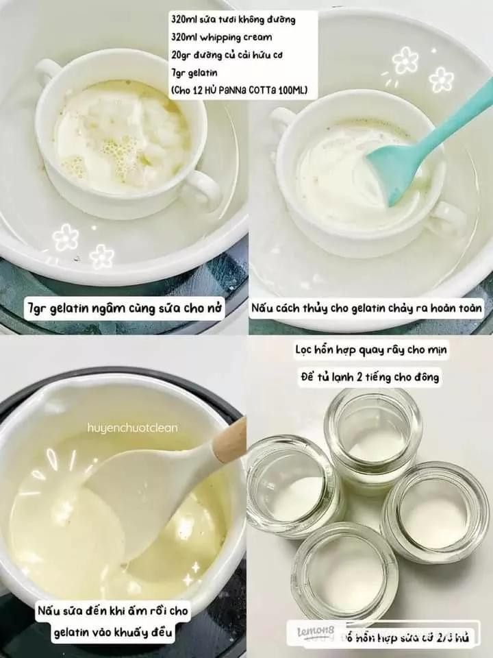 Bật mí 4 vị Panna Cotta healthy, cách làm đơn giản với sốt dâu và chanh dây