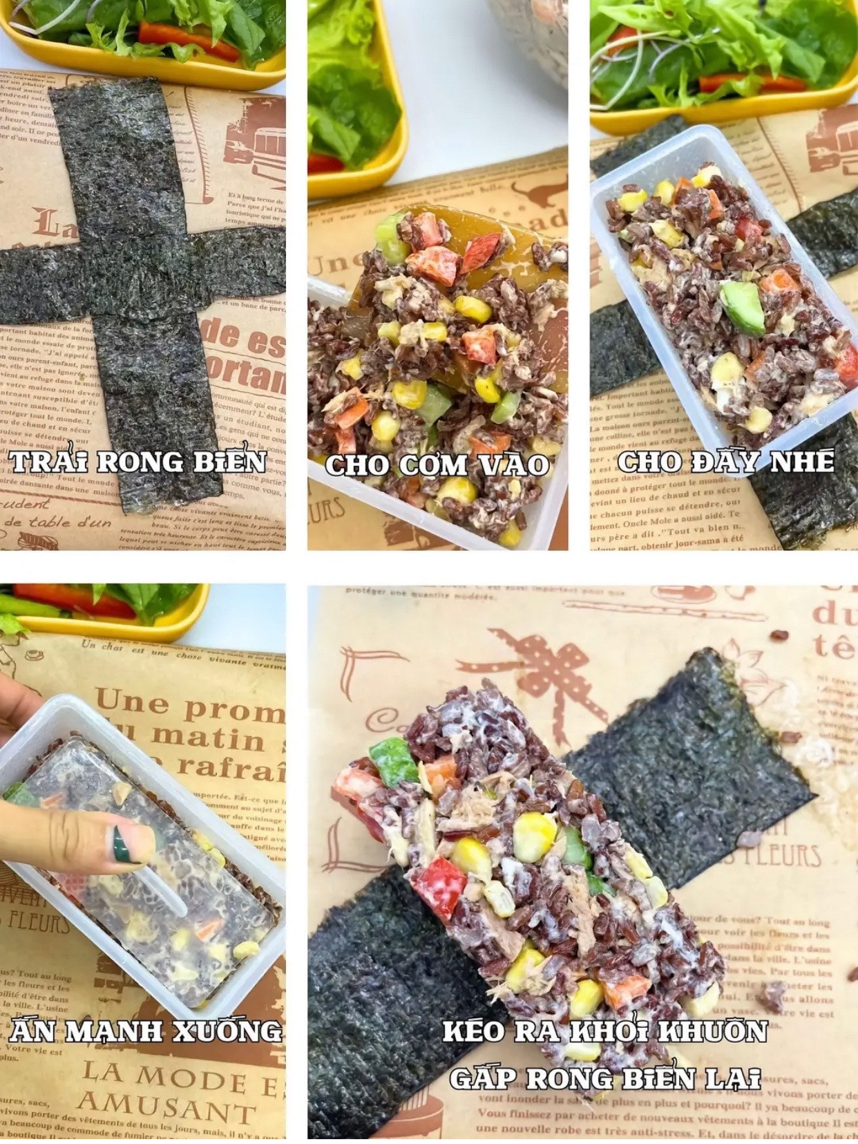 Bật mí công thức cơm nắm rong biển với cá ngừ, hạt điều và sốt mayo