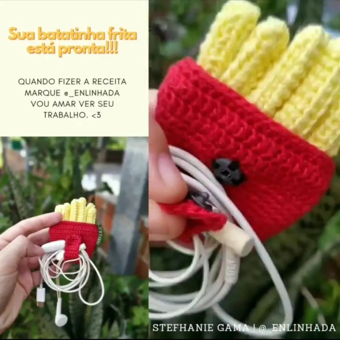 Batatinha Frita: Receita Grátis de Porta Fone Móc Len