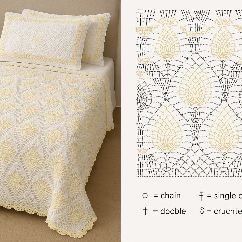 Beautiful Crochet Blanket Patterns: Blue Waves, Yellow Fans, and Purple Flowers