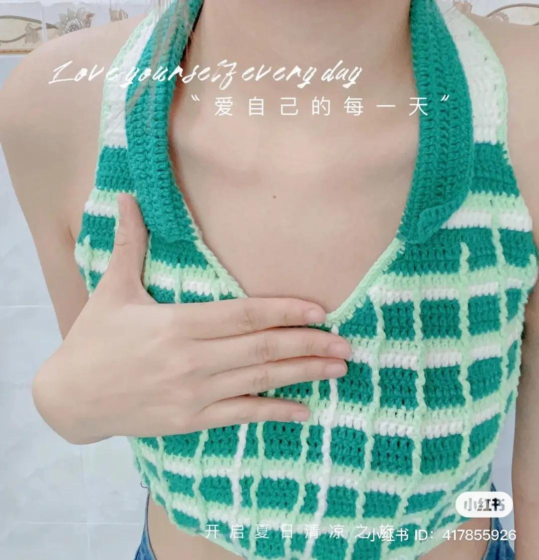 Beautiful Crochet Crop Top Charts with Flower Edges