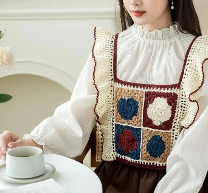 Beautiful Crochet Crop Top Charts with Flower Edges