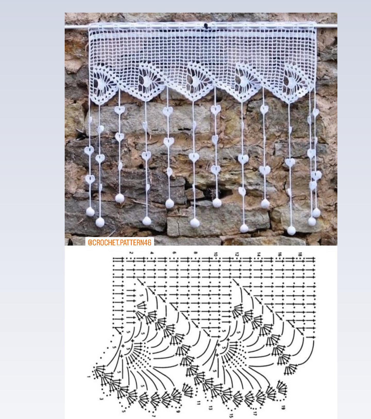 Beautiful Crochet Curtain Patterns and Charts for Decorative Home Textiles