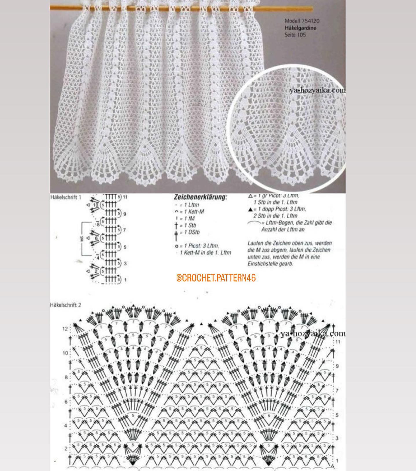 Beautiful Crochet Curtain Patterns and Charts for Decorative Home Textiles