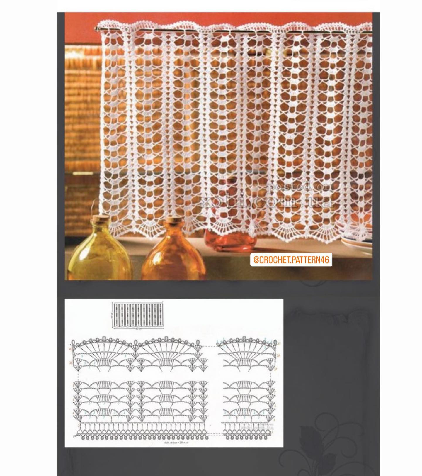 Beautiful Crochet Curtain Patterns and Charts for Decorative Home Textiles